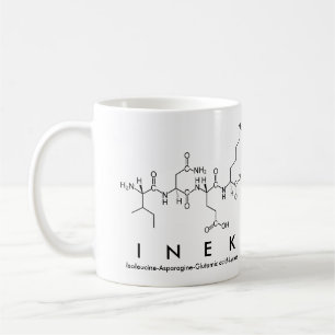 Caneca De Café Inek peptide name mug