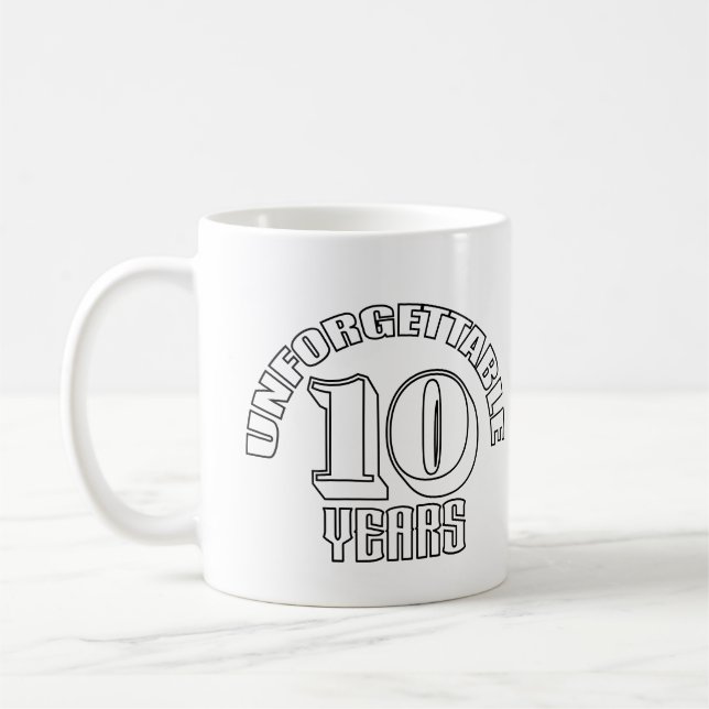 Caneca De Café inesquecível 10 anos (Esquerda)