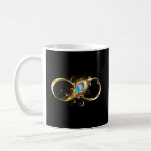Caneca De Café Infinidade com a pena Pavão de Ouro