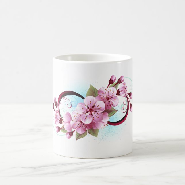 Caneca De Café Infinidade com Flores de Flor Sakura (Centro)