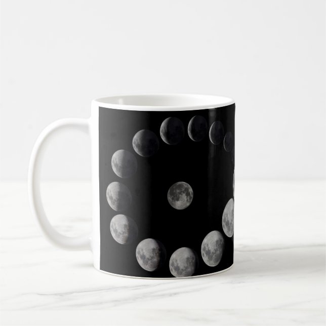 Caneca De Café Infinidade da fase da lua (Esquerda)