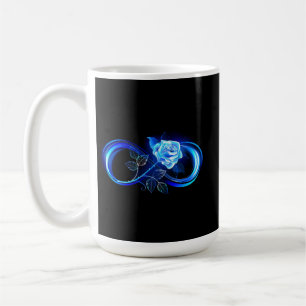 Caneca De Café Infinito brilhante com rosa azul