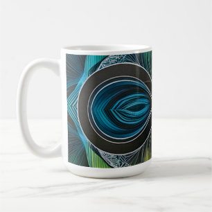 Caneca De Café Infinity Mandala African Tribal Mask Abstrato