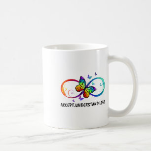Caneca De Café Infinity Sign Accept Compreender Neurodiversificaç