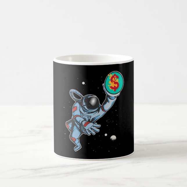 Caneca De Café Inflação ao astronauta da lua (Centro)