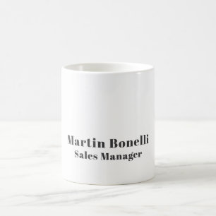 Caneca De Café Informação Simples de Nome Próprio Profissional Cl