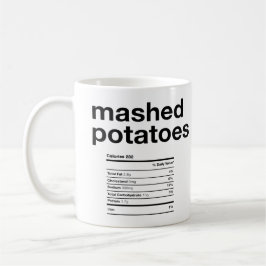Caneca De Café Informações Nutricionais sobre Batatas Lavadas