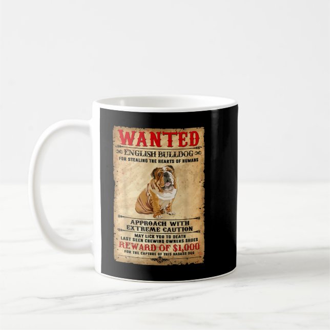Caneca De Café Inglês Bulldog Engraçado Afiador de Cachorros (Esquerda)