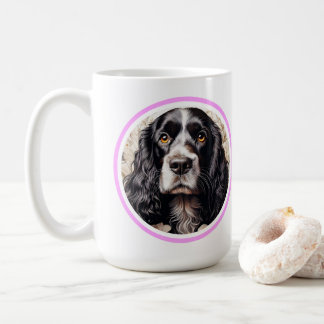 Caneca De Café Inglês Cocker Spaniel mínimo moderno