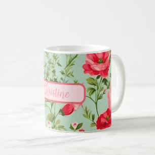 Caneca De Café Inglês Country Wildflower Personalizado