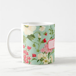 Caneca De Café Inglês Country Wildflower Personalizado