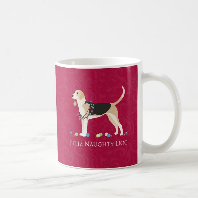 Caneca De Café Inglês Foxhound Christmas (Direita)