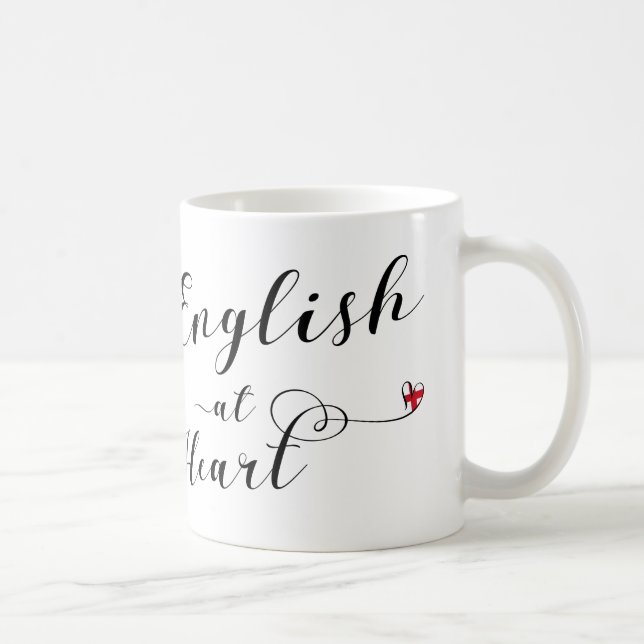Caneca De Café Inglês No Heart Mug, Inglaterra (Direita)