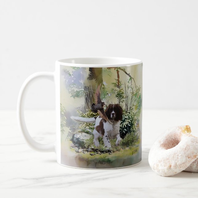 Caneca De Café Inglês Springer Spaniel (Com Donut)