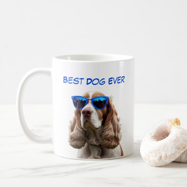 Caneca De Café Inglês Springer Spaniel (Com Donut)