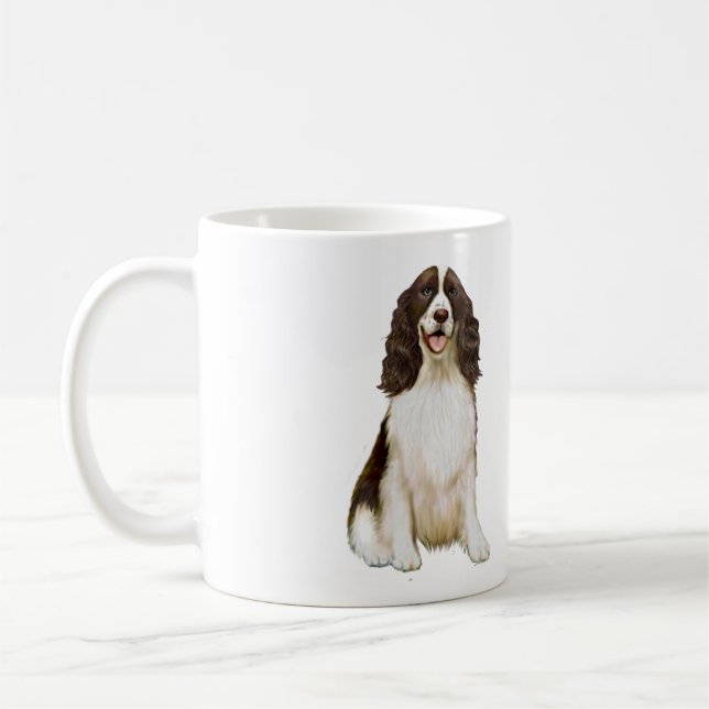 Caneca De Café Inglês Springer Spaniel (B) - Fígado e Branco (Esquerda)