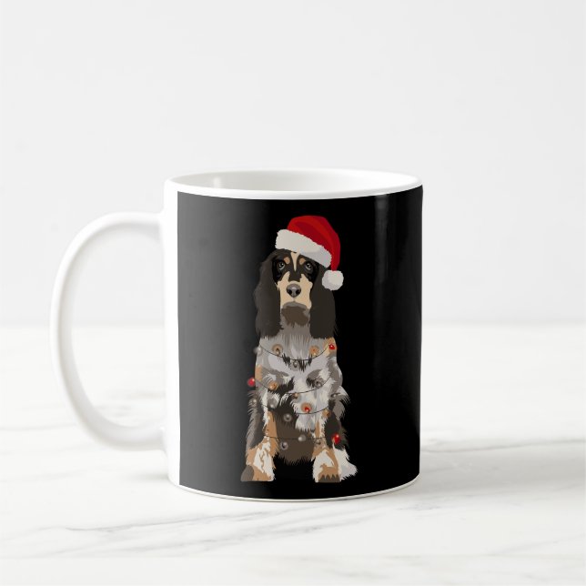 Caneca De Café Inglês Springer Spaniel Natal Luz Xmas Cão (Esquerda)