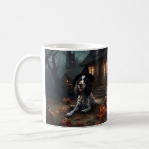 Caneca De Café Inglês Springer Spaniel Pumpkins Halloween Scary