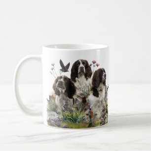 Caneca De Café Inglês Springer Spaniels, Arte