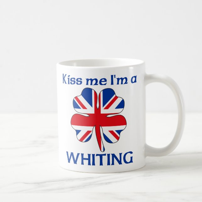 Caneca De Café Ingleses personalizados beijam-me que eu sou (Direita)