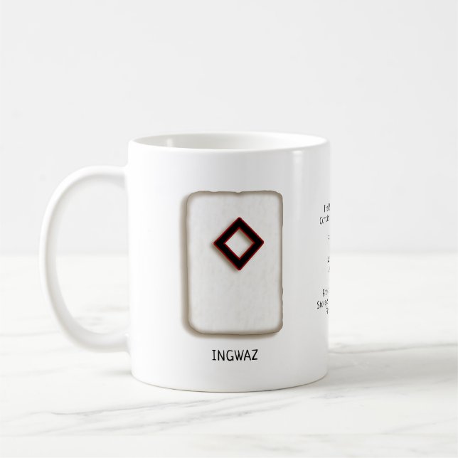 Caneca De Café Ingwaz RuneStone Mug (Esquerda)