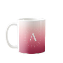 Iniciais de Gradação Rosa Mug