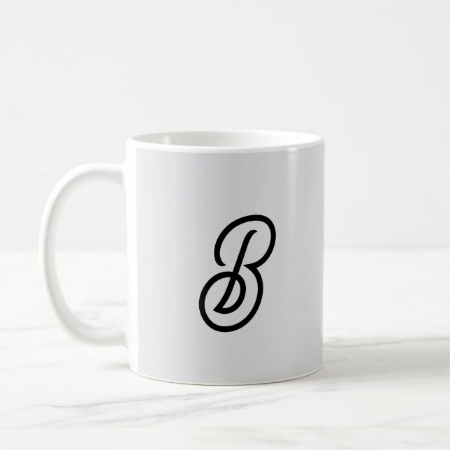 Caneca De Café Inicial moderna e elegante das cinzas (Esquerda)