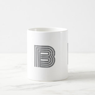 Caneca De Café Inicial Monogramada Simples Minimalista Moderna Pr