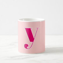 Inicial Personalizada de Monograma Rosa e Fuchsia