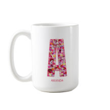 Inicial Personalizada | Monograma de Letra A Flora