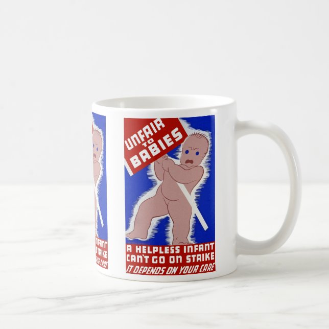 Caneca De Café Injusto para os bebês (Direita)