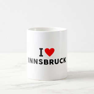 Caneca De Café Innsbruck Áustria cidade do amor coração gostar de