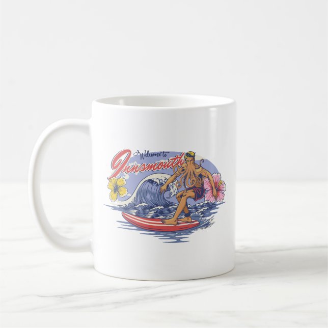 Caneca De Café Innsmouth Surfing Lovecraft (Esquerda)