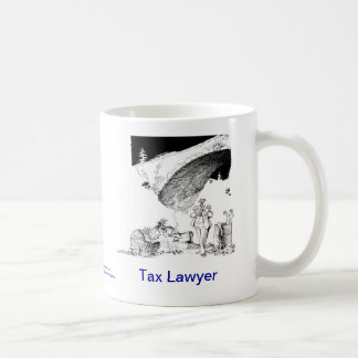 Caneca de café inoperante do advogado de imposto