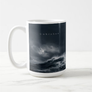Caneca De Café Inquebrável - Estética de Oceano Tempestuoso Citaç