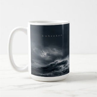 Caneca De Café Inquebrável - Estética de Oceano Tempestuoso Citaç