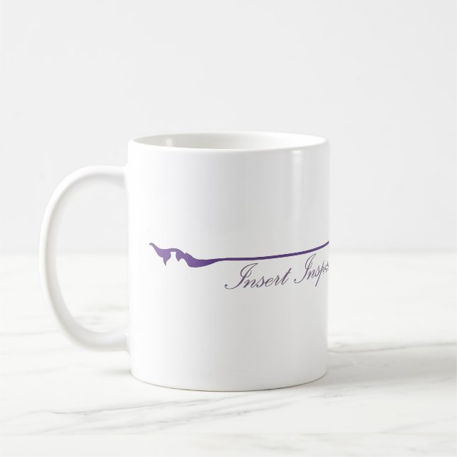 Caneca De Café Inserir citação Inspiracional Aqui - Roxo (Esquerda)