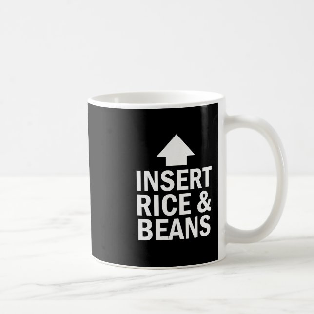 Caneca De Café Insert Rice And Beans Thanksgiving Pointing Arrow  (Direita)