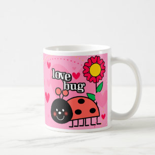 Caneca De Café Inseto de amor - Dia de os namorados