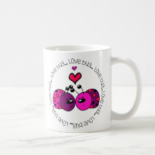 Caneca De Café Inseto do amor dos namorados