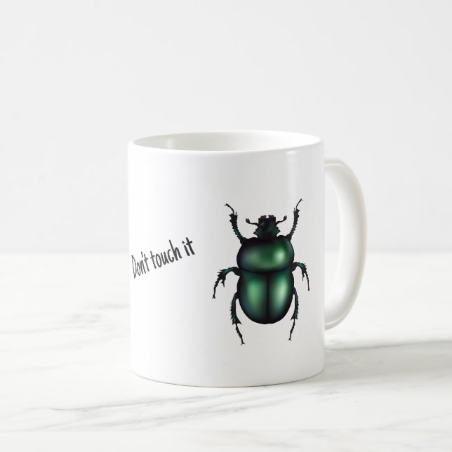Caneca De Café Inseto Engraçado  (Frente Esquerda)