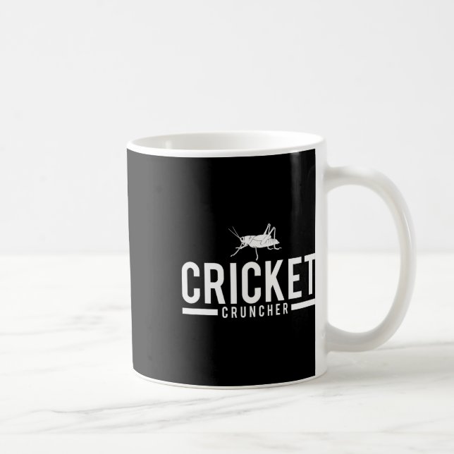 Caneca De Café Inseto Engraçado Gráfico Cricket Cruncher  (Direita)