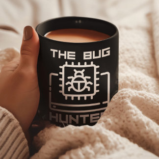 Caneca De Café Inseto Hunter Engraçado Programador de Ciência da