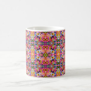 Caneca De Café Insetos da natureza abstratos coloridos fofos
