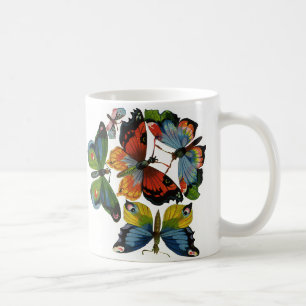 Caneca De Café Insetos ou Bugs Antigos, Belas Borboletas