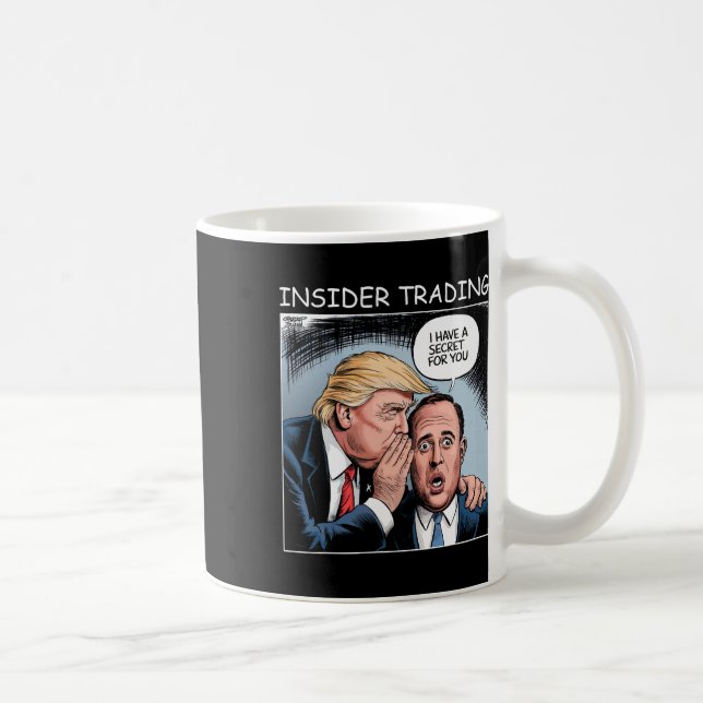 Caneca De Café Insider Trading Trump - Engraçado  (Direita)