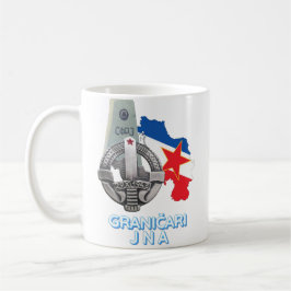 Caneca De Café Insígnia de guardas de fronteira JNA (Granicari JN