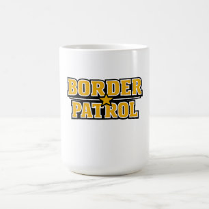 Caneca De Café Insígnia de Texto em Negrito da Patrulha de Fronte