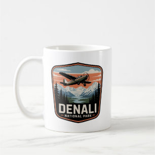 Caneca De Café Insígnia de Viagem Retro Avião Bush do Parque Naci