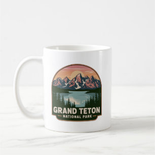 Caneca De Café Insígnia do Pôr do Sol da Montanha do Parque Nacio